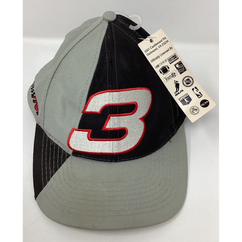 Dale Earnhardt #3 Nascar Racing Baseball Cap Embroidered Black Gray Red Official